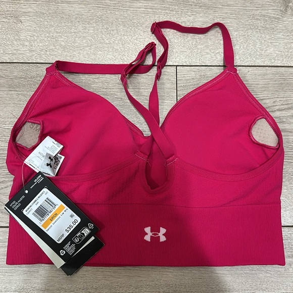 Under Armour- Women’s Fuchsia Sports Bra - Picture 3 of 3